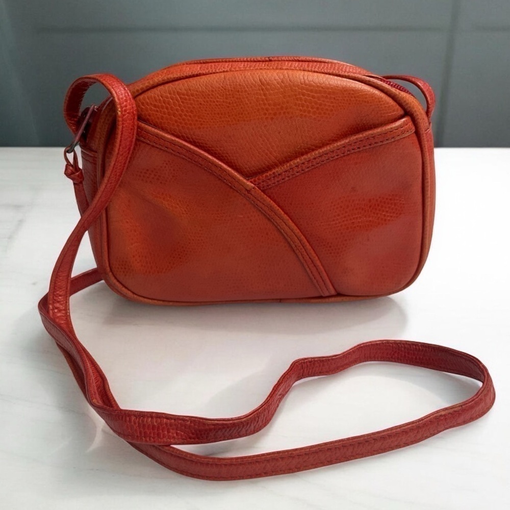 DeNura Vintage small Red Crossbody leather bag - Picture 1 of 11